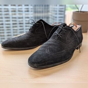 Black Suede Ermenegildo Zegna Wingtips